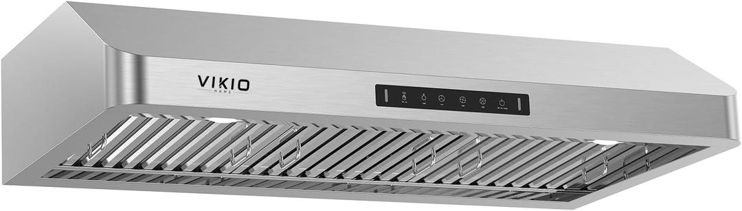 Range Hood 36 Inch Under Cabinet, Kitchen Hood with 980 CFM, 3-Speed Gesture Sensing & Touch Control Panel, Stainless Steel Vent 2 Pcs Baffle Filters with Handlebar