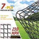 10x7FT Golf Hitting Net, Golf Practice Net with Side Wings for Backyard