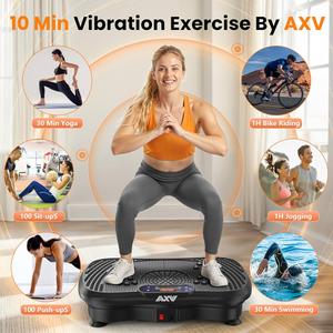 AXV Vibration Plate Fitness Platform Exercise Machine Vibrating Lymphatic Drainage Shaking Full Body Shaker Workout Vibrate Stand Shake
