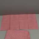 Red Checkered Print Cloth Napkins 100% Cotton, 18" X 18" Washable Dinner Napkins Cloth Set, Set of 6 Napkins for Party, Wedding, Cocktail