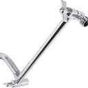 NearMoon Adjustable Shower Arm Universal Connection, Solid Brass Extension Arm, Adjust Angle to Upgrade Shower Experience, Easy to Install, Anti-leak (Chrome Finish)
