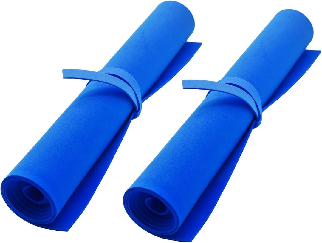 2 x EVA Foam Roll | High Density 85kg/m3 | 2mm Thick | 48"x14" | Ideal for Cosplay, Crafts, DIY Projects (Blue 2pcs)