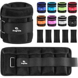 Adjustable Ankle Weights 1-8 LBS Pair with Removable Weight for Jogging, Gymnastics, Aerobics, Physical Therapy