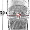 Pet Gear No-Zip View 360 Ultra Lite Pet Safety Carrier & Car Seat for Small Dogs & Cats Push Button Entry, 15", Wheat