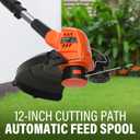 MAXLANDER 20V 12'' Cordless Weed Wacker/Edger and Leaf Blower Combo Kit, 8 Pcs Replacement Spools, 2 x 2.0Ah Batteries & Charger Included, 12'' String Trimmer+leaf Blower Combo