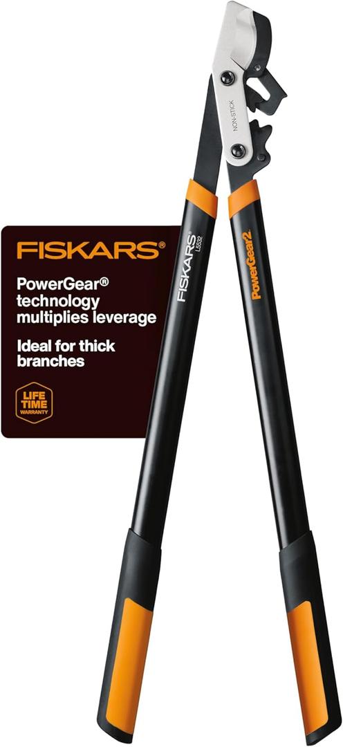 Fiskars 32” PowerGear2 Garden Bypass Loppers, 2" Cut Capacity Tree Trimmer