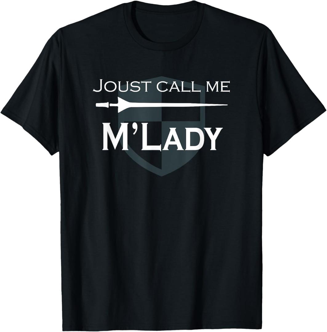 Renaissance Faire Costume Lady Gift Joust T-Shirt (S, Black)