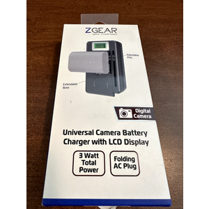 ZGEAR UNIVERSAL CAMERA BATTERY CHARGER with LCD Display 3Watt