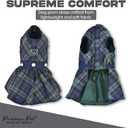 Parisian Pet Scottish Dog Dress - Festive Holiday Clothes for Large Dogs Girl - Plaid Green Pet Dress - Stylish Dog Wedding Outfit - Lightweight Puppy Clothes - Sleeveless Party Dresses for Dogs, S
