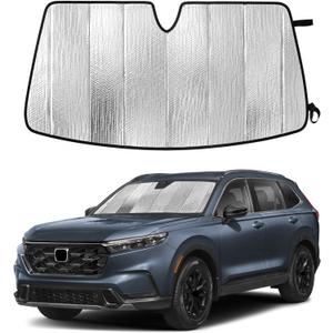EcoNour Accordion Foldable Windshield Sun Shade Fit for Honda CR-V 2023-2024 2025 2026 Sunshade, Front Car Window Shades Sun Visor, Blocks UV Rays & Heat, Car Accessories