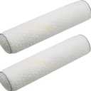 Cylindrical Pillow,Bedding Round Neck Pillow (Pack of 2, White Jacquard) 18 x 4 inches,Bolster Pillow for Bed, Legs, Back and Yoga (18x4)