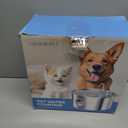 3.4Gal Dog Water Fountain for Large Dogs, Extra Large Stainless Steel Pet Water Fountain, Round Dog Water Bowl Dispenser with Metal Handle, Water Level Window, Supet Quiet Pump for Multi Pet Home (Silver)