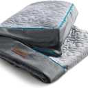 Lesure Dog Bed Cover Extra Large Washable Removable Cover for Orthopedic Pet Mat 44x32x4 Inches, Grey (XL)