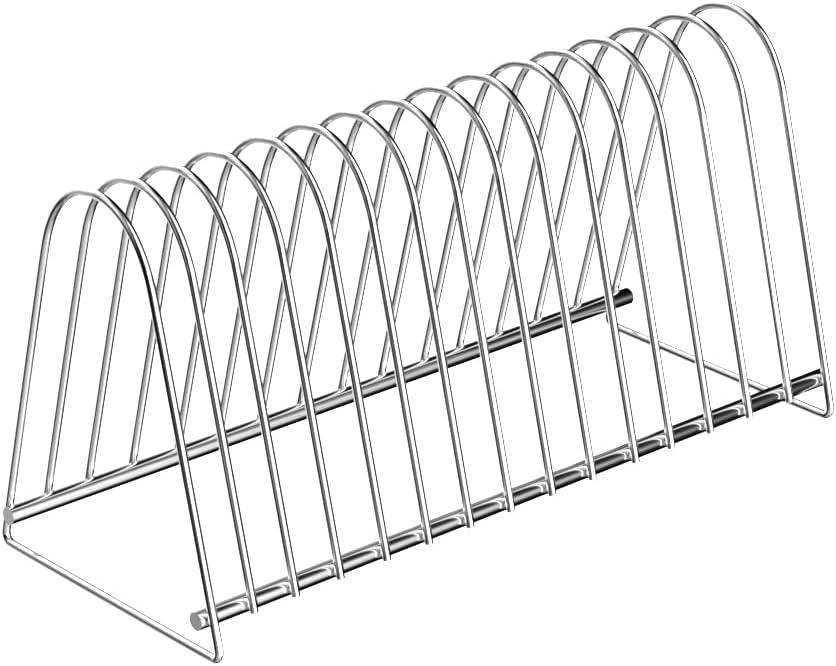 Vinyl Record Stand Storage Holder for 12" LP 7" EP Vinyl Records Drying Table Record Stand Stainless for 15 pcs Records