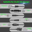 54.6V 2A Fast Charger 7 in 1 Plugs for 48V Lithium Batteries, Universal Power Adapter for 48V-54.6V Lithium Batteries