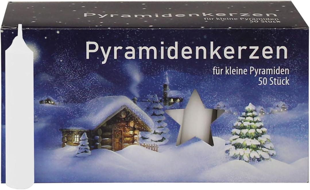 Jeka Pyramidenkerzan 14mm Medium Pyramid Candles, White