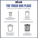 Plasticplace 7-10 Gallon Trash Bags 6 Microns Clear Garbage Can High Density Liners 24" x 24" (1000 Count)