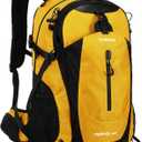 40L Waterproof Lightweight Hiking,Camping,Travel Backpack for Men Women (Yellow)