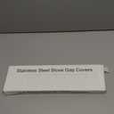 Stainless Steel Stove Gap Covers, Stove Gap Filler, Range Trim Kit, Stove Gap Guards, Heat Resistant and Easy to Clean, Easy retractable Length 13.8" to 27.5", Width 0.79", Black(2PCS)