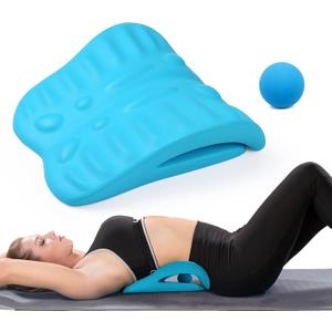 RESTCLOUD Back Stretcher for Back Pain Relief, Back Stretching Cushion, Chronic Lumbar Support Pillow Helps with Spinal Stenosis, Herniated Disc and Sciatica Nerve Pain Relief Lumbar Stretcher