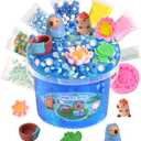 Capybara Slime Kit 10oz, Big Clear Slime for Kids 8-12 with 8 Packs Add-ins (Including Clay), Soft and Non-Sticky Kids Slime Toys, ASMR, Perfect Birthday for Boys Girls