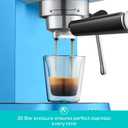 CASABREWS CM5418 Espresso Machine 20 Bar, Compact Espresso Maker with Steam Milk Frother, Stainless Steel Coffee Machine with 34oz Removable Water Tank for Cappuccino, Small Latte Machine, Blue