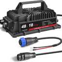 EPOWREY 18AMP Lithium Golf Cart Battery Charger for 48 Volt/58.4V (51.2V) LiFePO4 Battery with Ring Terminals Plug