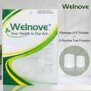 Welnove Gel Toe Protectors,8 PCS Small(Thicken) + 8 PCS XS(Routine) Toe Sleeves,Transparent Silicone Tubes for Corns,Blisters,Calluses,Pinky Toe Cushions to Reduce Friction and Protect Injured Toes