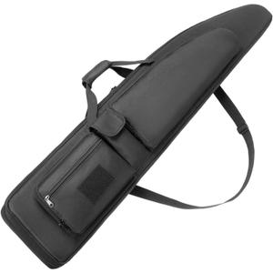 Double Rifle Case, 36 40 44 50Inch Soft Shotgun Case With Multiple Magazine Holder Pouches Accessory Bags.