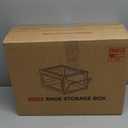 12 Pack Hard Sturdy Thickened Rigid XX Large Shoe Storage Organizer for Closet, Clear Stackable Sneaker Shoe Boxes Rack Containers Display Case Bins with Lids, White