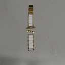 Anne Klein Silicone Fashion Bracelet for Apple Watch, Secure, Adjustable, Apple Watch Replacement Band, Fits Most Wrists (42mm (Series 10) & 38/40/41mm, White/Gold)