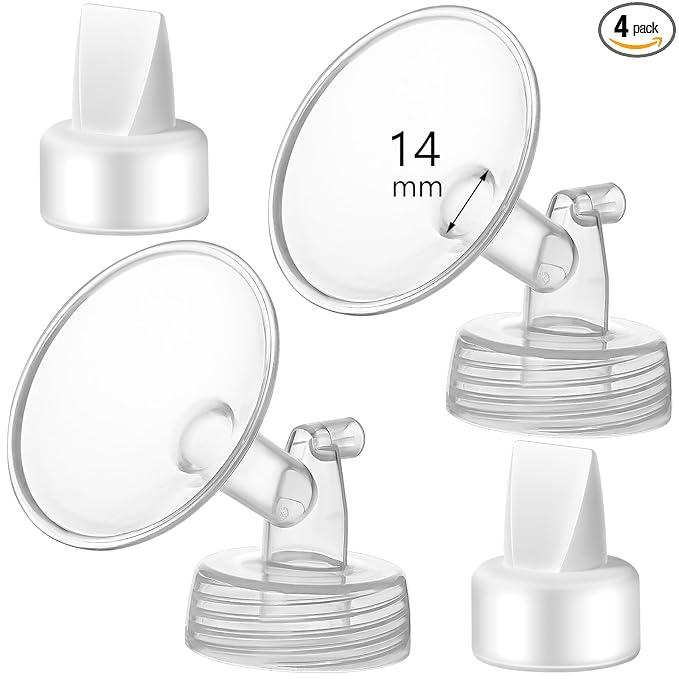 Momstouch 14mm Flange and Duckbill Valve Compatible with Spectra S1 S2 9 Plus Breastpump Replacement to Spectra Pump Parts, Not Original, Replace Accessories.