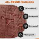 Keten Tarps Heavy Duty Waterproof 10X20 Feet, Extra Thick 16 Mil, Tear & Fade Resistant, 100% UV Blocking, Outdoor Tarp with Reinforced Grommets for Roof, Camping, Patio, Pool, Boat (Brown/Silver)