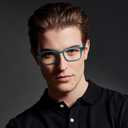 CARA 2 Pack Progressive Multifocus Reading Glasses for Men, Women Premium TR90 Frame Blue Light Blocking Computer Readers, 3ft Range Workspace (Top is not 0), 2.0 Black+Light blue