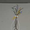 Metal Flower Walls Art Beautiful Metal Flowers Wall Decor Decorative Flower Vase Wall Art for Living Room Bathroom Bedroom Dining Room Walls (5.9 * 13.77 in)