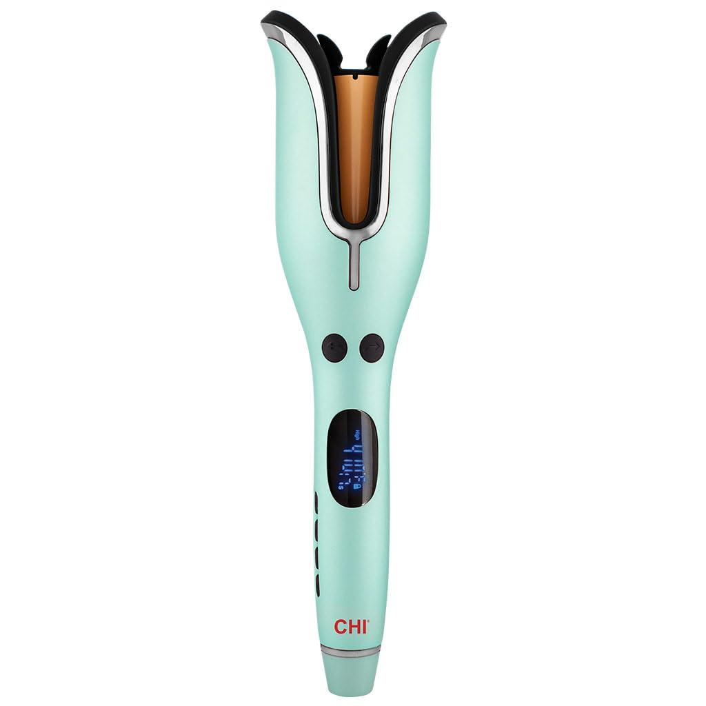 CHI Spin N Curl, Curling Iron For Healthy & Shiny Effortless Curls & Waves, Provides Preset Temperature Settings For Each Hair Texture, Mint Green (1 Count (Pack of 1))