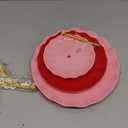 DEAYOU 4 Pack 3 Tier Cupcake Stand, Plastic Dessert Stand Display Tower, Tiered Cake Stands Serving Trays with Gold Rod, Pastry Rack Holder Platter for Buffet, Party, Wedding, Home Decor, Pink, Red