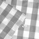 Amzdecor Grey White Buffalo Plaid Valance Linen Sheer Cafe Curtain Buffalo Check Plaid Rod Pocket Rustic Farmhouse Kitchen Window Treatment for Living Room Bedroom,1 Panel, 55''x15'',Silver Gray White