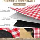 G GOOD GAIN Picnic Blankets Outdoor Extra Large - 80"x80" Portable Waterproof Picnic Blanket, Machine Washable 3-Layer Foldable Park Mat with Sandproof Backing for Grass, Hiking, Travel (Red)