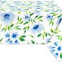 YiHomer Indoor Outdoor Tabletop for Spring Summer Decorations, Picnics and Dinner Parties - Stain and Water Resistant, Spring Blossoms, Tablecloth, 52 x 70 Rectangle