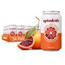 Spindrift Sparkling Water, Blood Orange Tangerine Flavored, Made with Real Squeezed Fruit, 12 Fl Oz Cans, Pack of 24 (Only 12 Calories per Can) (EXP 05/10/27)