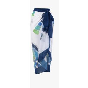 Womens One Piece Swimwear Printed Chiffon Cover Up Beach Sarong Swimsuit Wrap Maxi Skirt Bathing Suit Beachwear  One Size