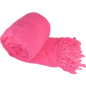 Home Soft Things Pink Throw Blanket Knitted Tweed Throw 50'' x 60'', Camellia Rose, Super Soft Cozy Warm Comfortable Breathable Throw for Living Room Chair Couch Bed Sofa Bedroom Home Dcor