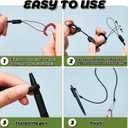 Lewtemi 10 Sets 24 Inch Pen Leash Pen Silicone Lanyard Holder for Clipboard Notebook Office Supplies