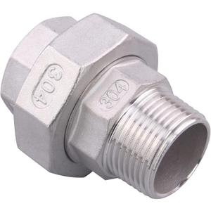 Cast Pipe Fittings Union - 1" NPT Female x 1" NPT Male Stainless Steel 304 Fitting,Class 150