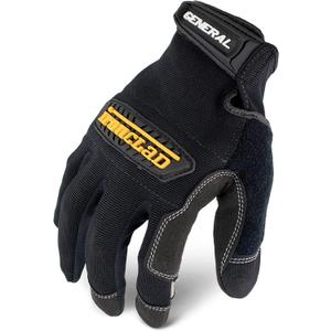 Ironclad General Utility Work Gloves GUG, All-Purpose, Performance Fit, Durable, Machine Washable (1 Pair) Black