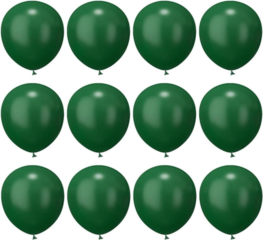 12 inch Dark Green Latex Balloons, 60 pcs Thick Balloons for Party Decorations (12inch Dark green)
