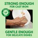 AIRNEX Biodegradable Natural Kitchen Sponge - Compostable Cellulose and Coconut Walnut Scrubber Sponge (10 Pack)