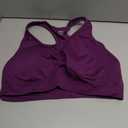 3 Piece Workout Sets for Women Butt Lifting Leggings with High Impact Sports Bra Gym Shorts (Purple, XXL)