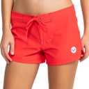 Roxy Women's Red Board Shorts –Tummy Control, 4-Way Stretch, Quick-Dry 2" Swim Shorts, UPF 50+ Beach Shorts, Palm, XX-Large